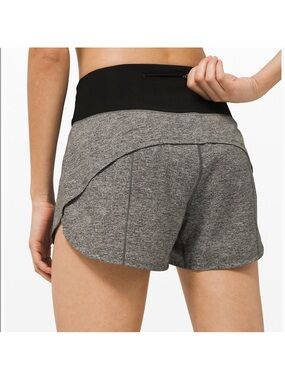 Lululemon Women's Heather Gray Speed Up HR 4” Inseam Shorts NWT 20 Tall
